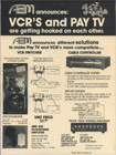 VCR's and Pay TV! New concepts once upon a time, and ABM was at the technical forefront.